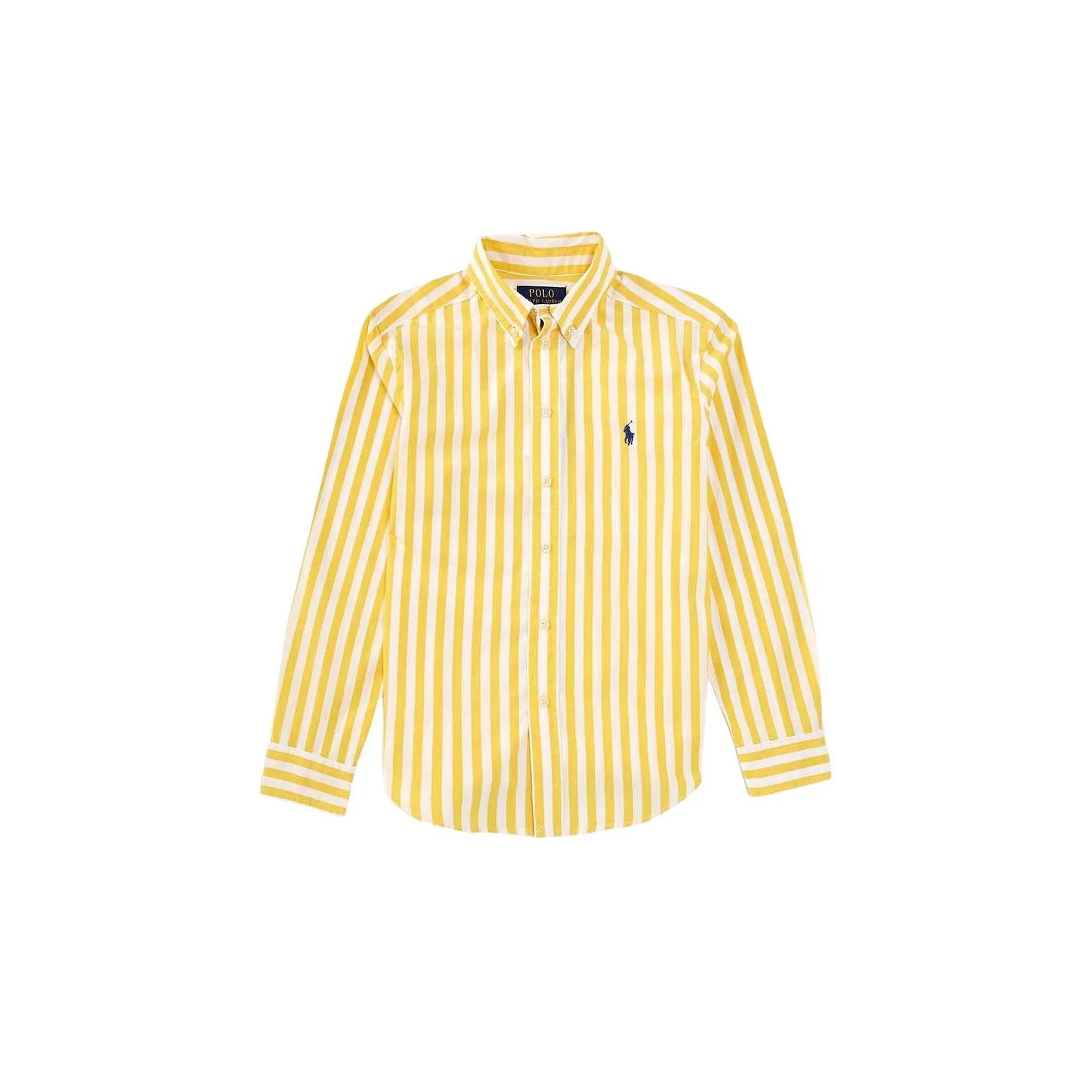 POLO RALPH LAUREN STRIPED SINGLE-BREASTED LONG-SLEEVE COTTON SHIRT 710817005